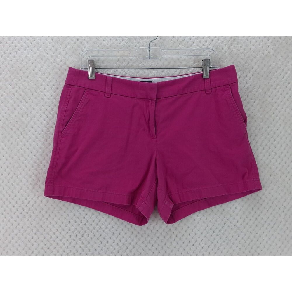 J Crew Re-Imagined Women's 10 Vibrant Magenta Pink Chino Shorts